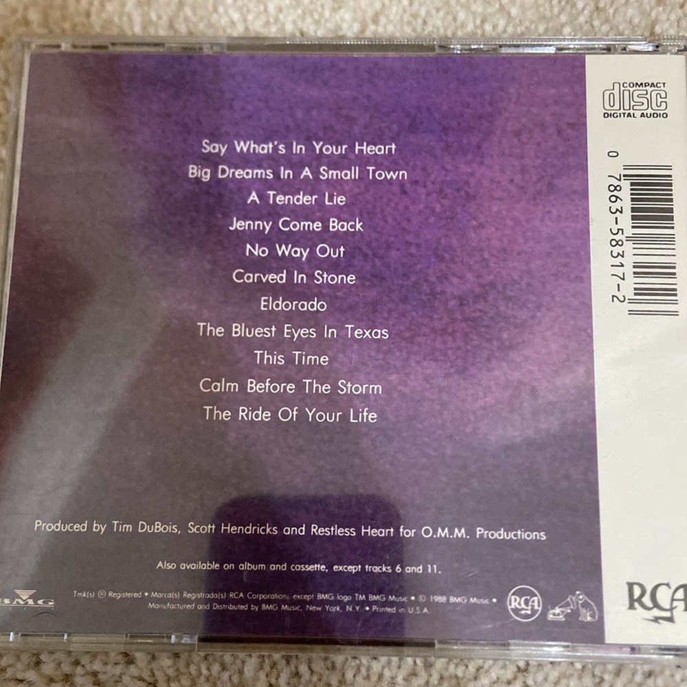 ๐ฅ5 for $5๐ฅ Restless Heart Big Dreams in a Small Town CD - Picture 4 of 5